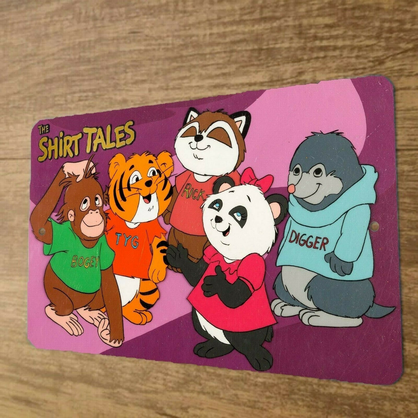 Shirt Tales Retro 80s Cartoon 8x12 Metal Wall Sign Girl Power