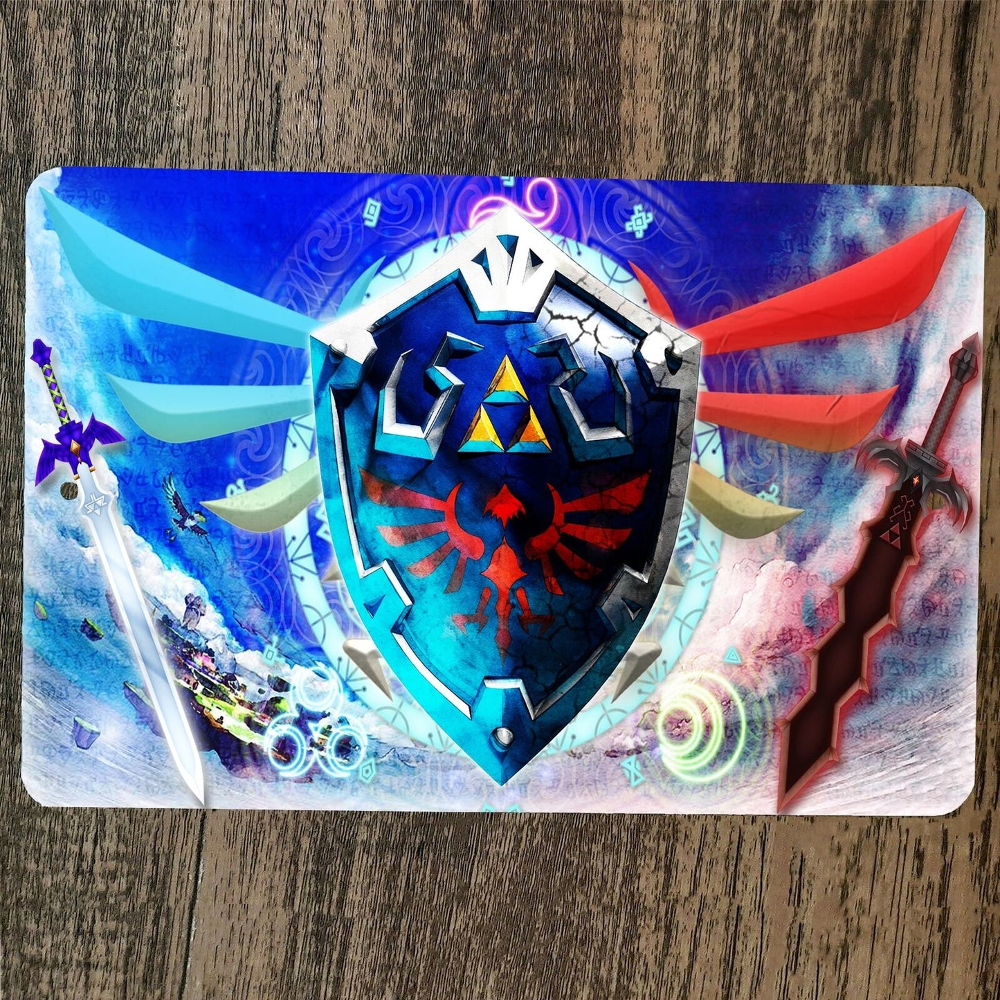 The Legend of Hyrule Hylian Shield Zelda 8x12 Metal Wall Video Game Sign Poster