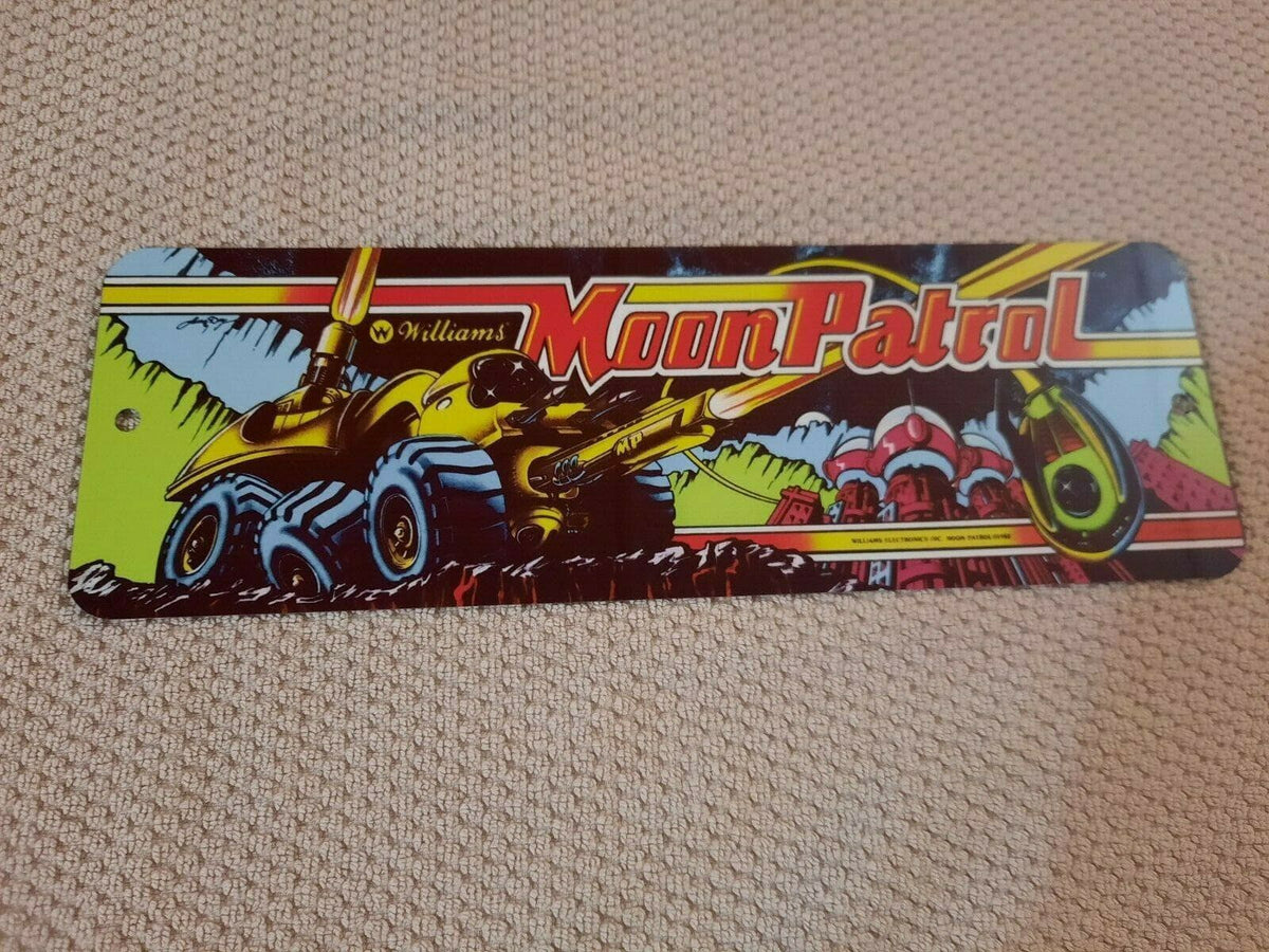 Moon Patrol Marquee Arcade 4x12 Metal Wall Sign Retro 80s Video Game