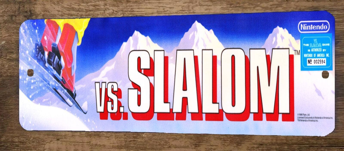 Vs Slalom Arcade 4x12 Metal Wall Video Game Sign