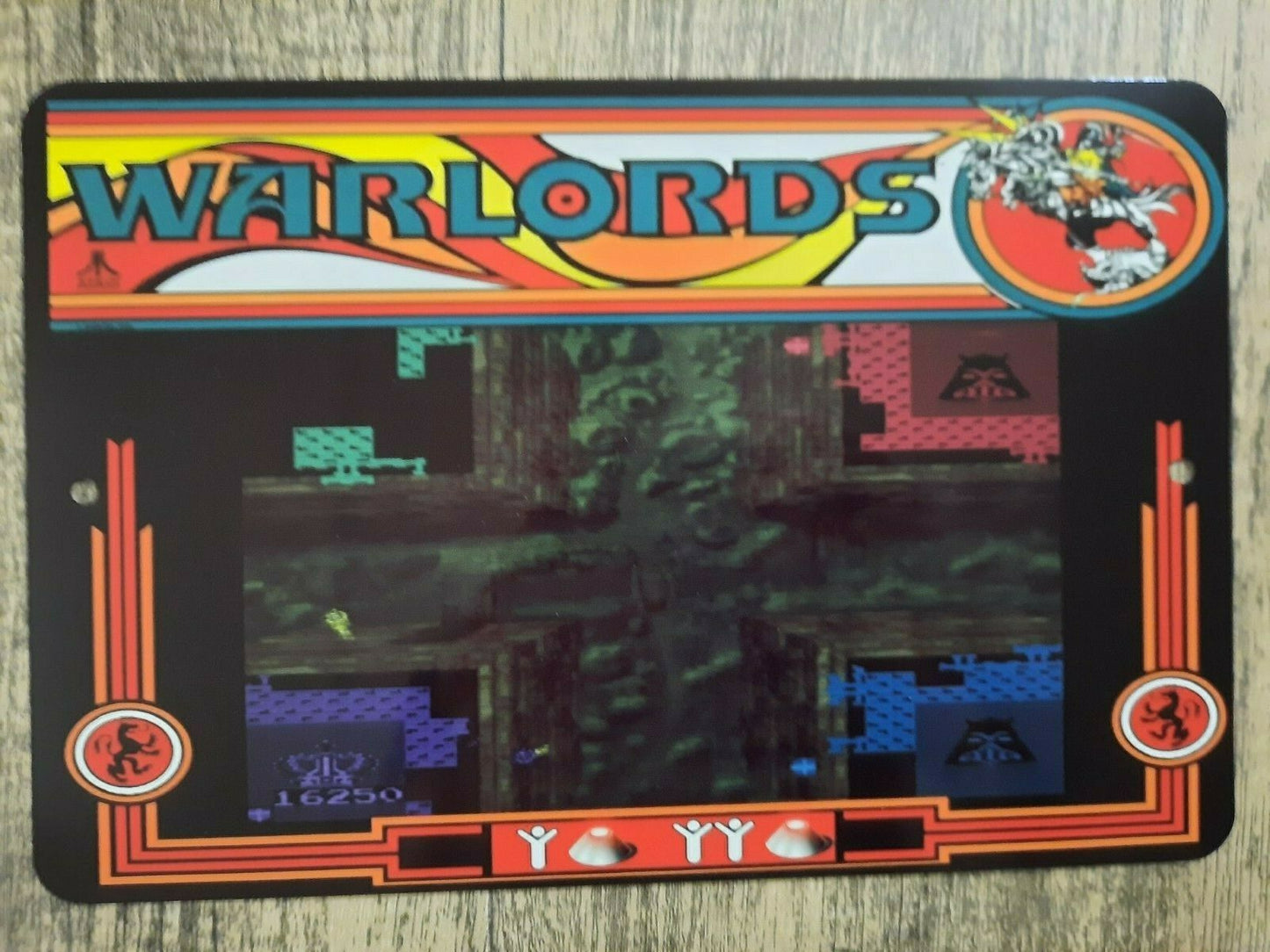 Warlords Classic Arcade Video Game 8x12 Metal Wall Sign