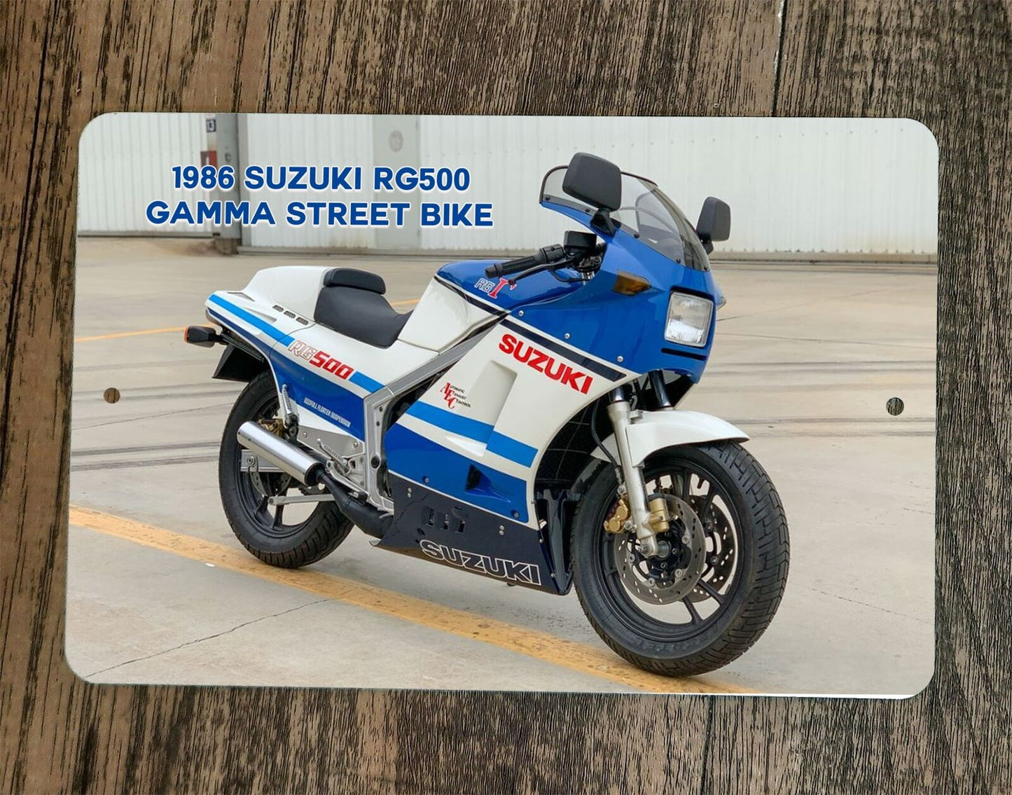 8x12 Metal Wall Sign 1986 Suzuki RG500 Gamma Motorcycle Street Bike Photo