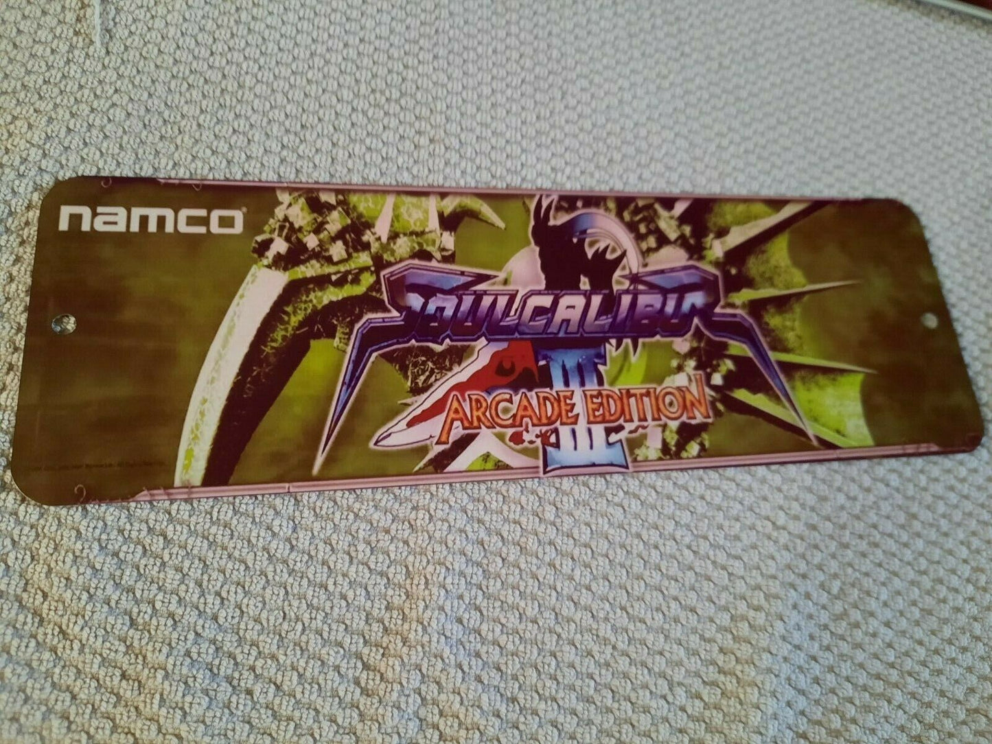 Soul Calibur III 3 Marquee Arcade 4x12 Metal Wall Sign