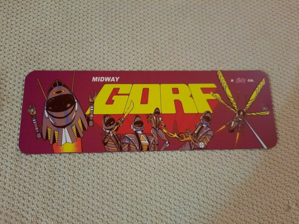 GORF Arcade Marquee 4x12 Metal Wall Sign Retro 80s Video Game