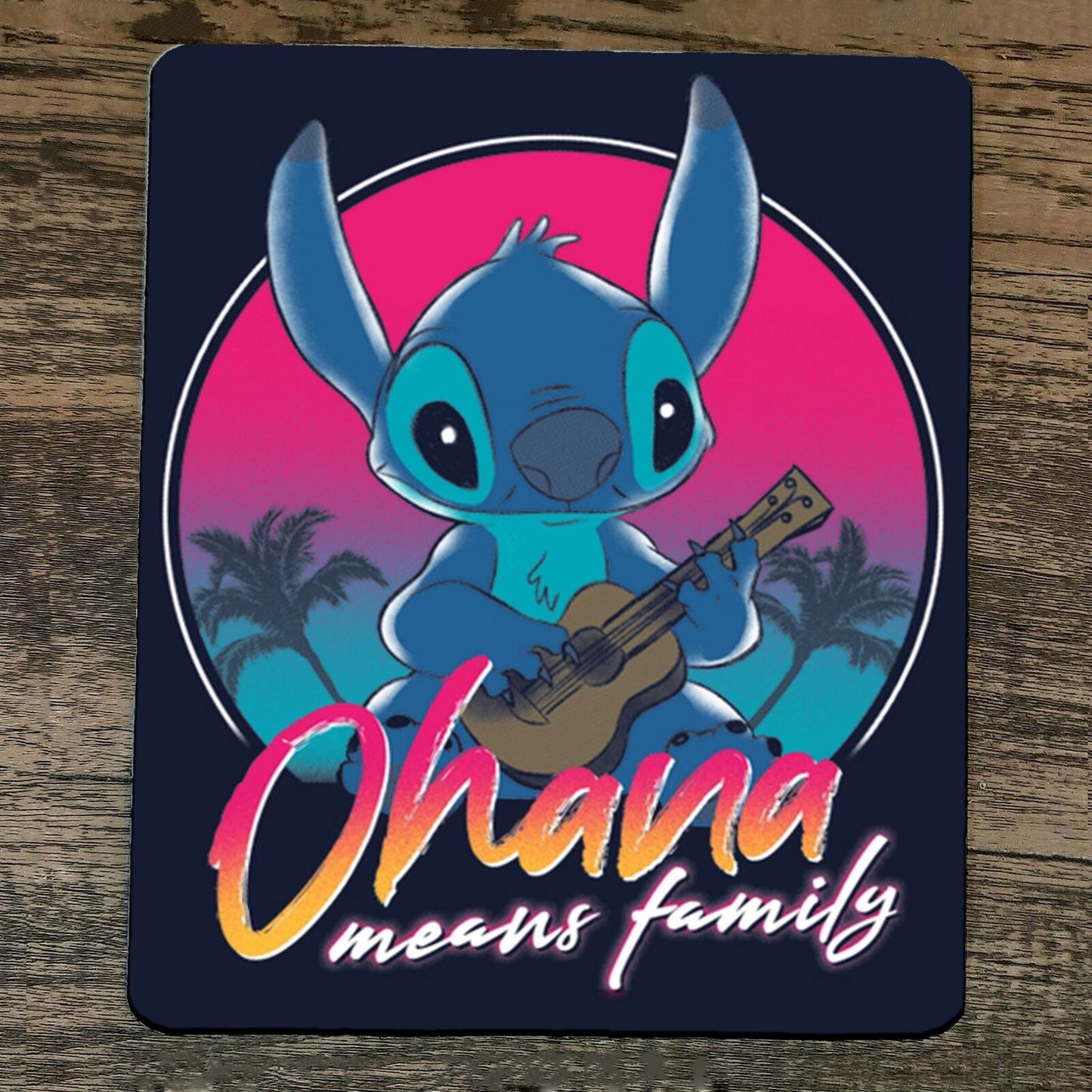 Mouse Pad Ohana Means Family Stitch Lilo
