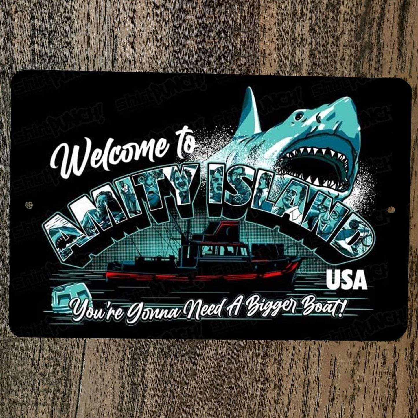 Welcome to Amity Island 8x12 Metal Wall Sign