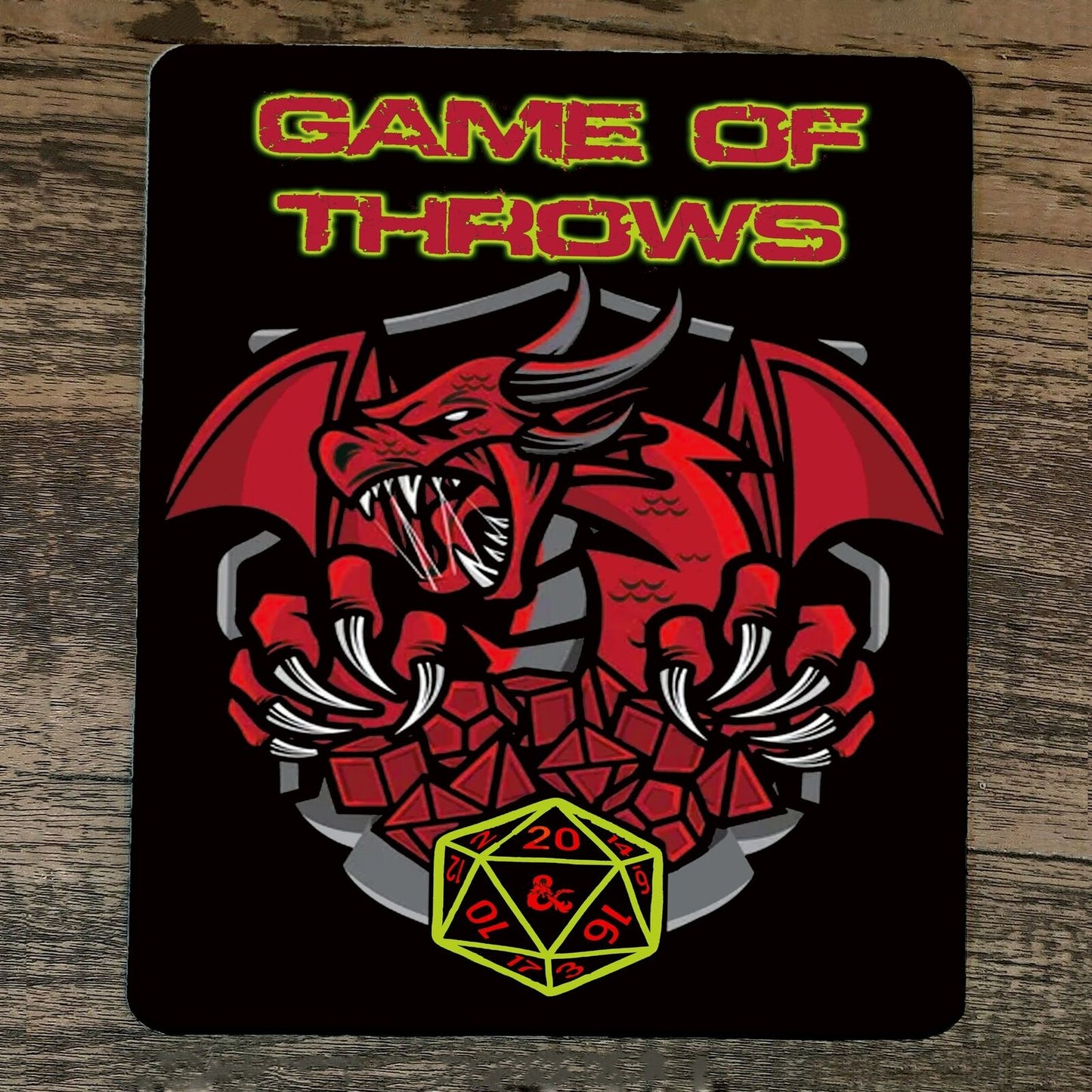 Mouse Pad Game of Throws Dungeons Dragons RPG