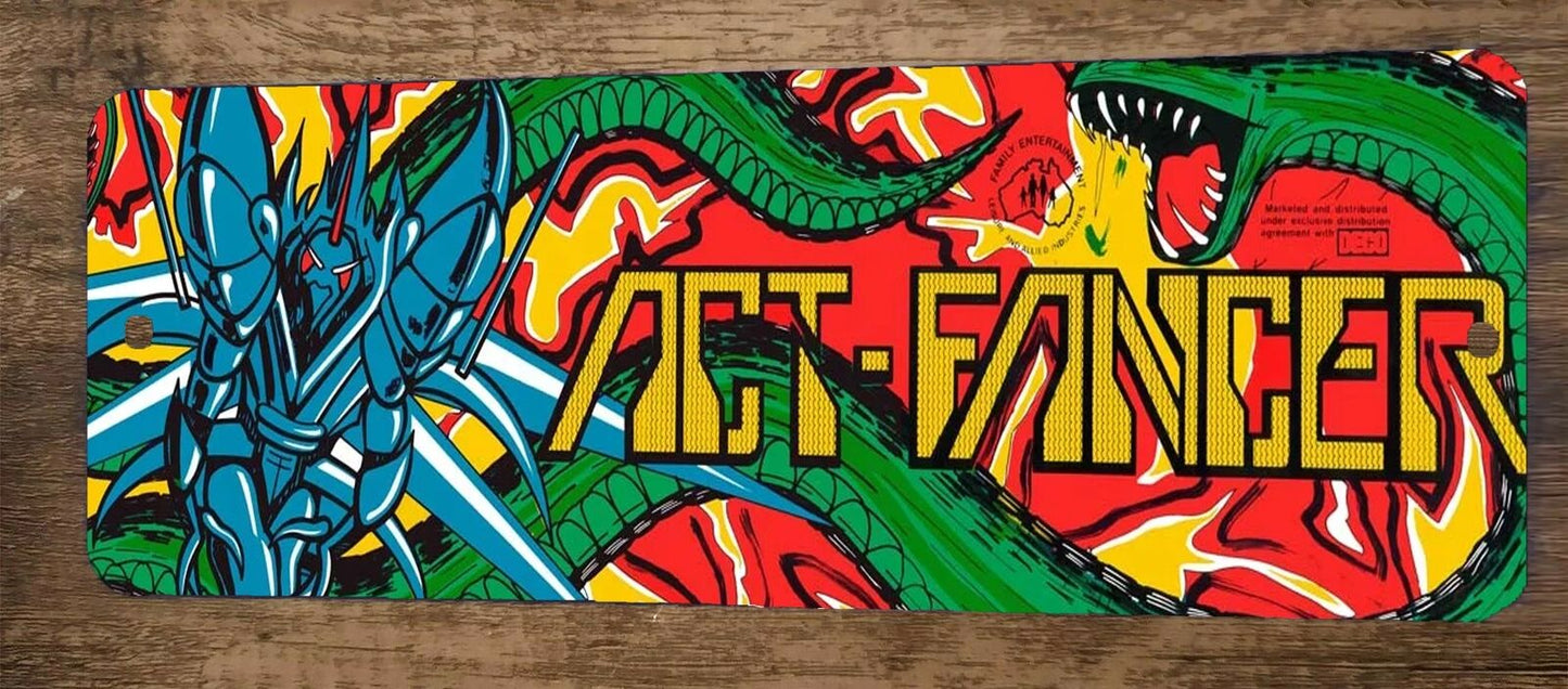 Act Fancer Arcade 4x12 Metal Wall Video Game Marquee Banner Sign