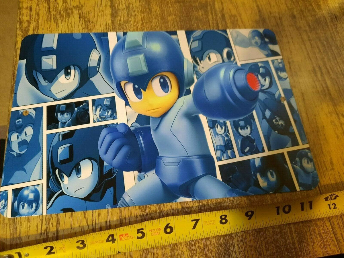 Mega Man Collage 8x12 Inch Metal Wall Sign Retro 1980s Arcade Video Game