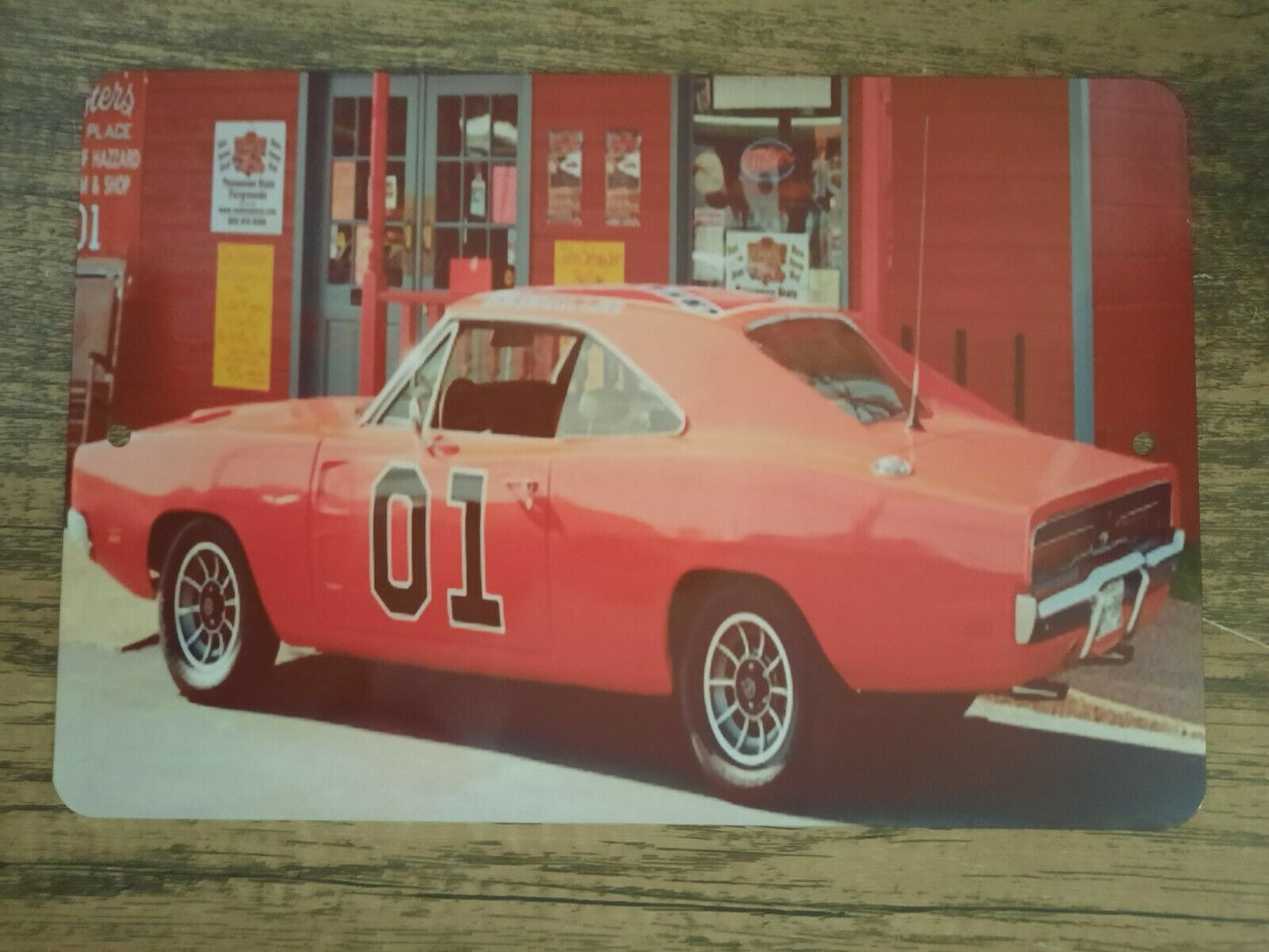 General Lee Dukes of Hazzard 8x12 Metal Wall Sign Western TV Show Movie Poster