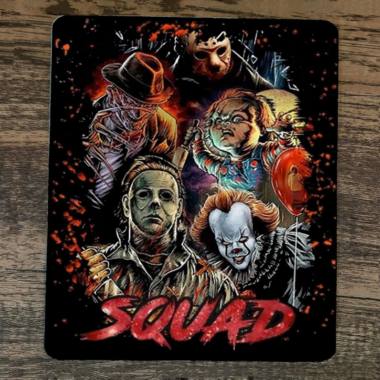 Mouse Pad Killer Horror Halloween Squad
