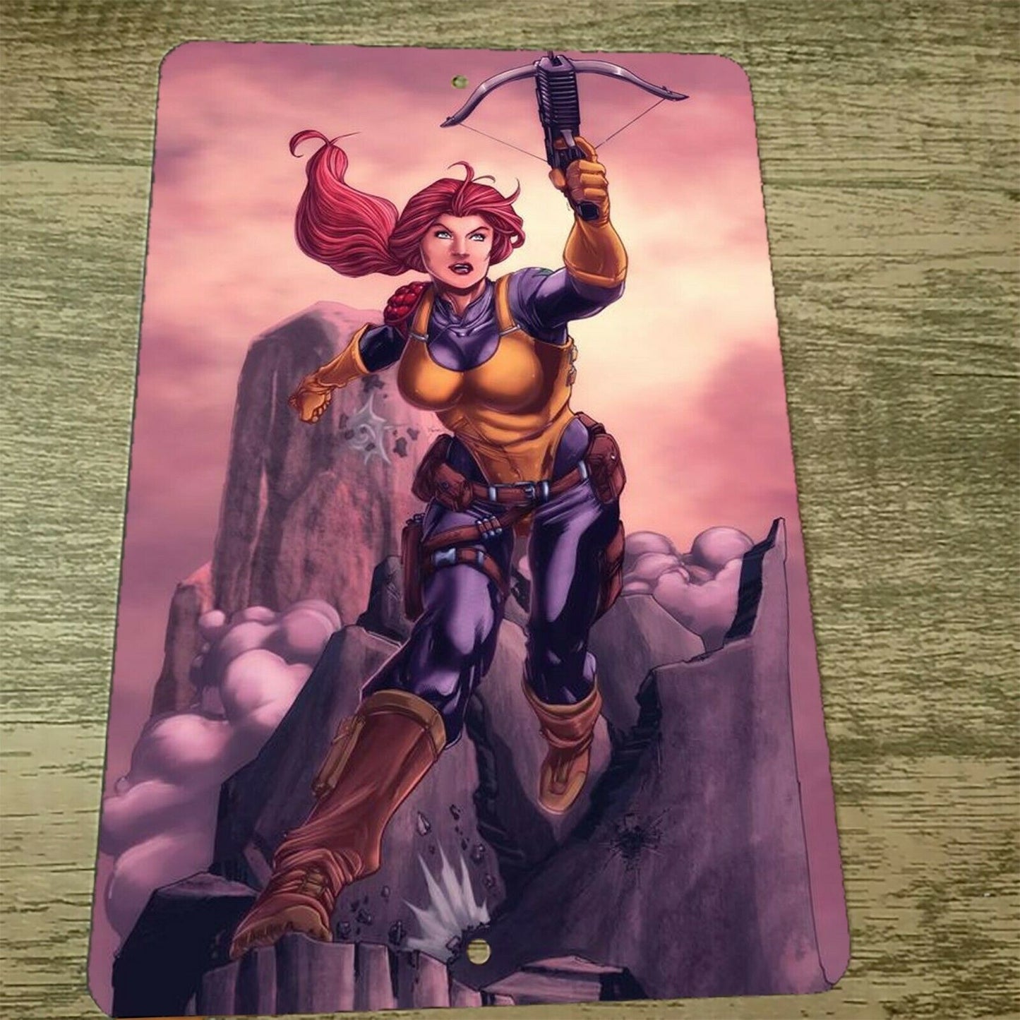 GI Joe Scarlett Artwork 8x12 Metal Wall Sign #3 Retro 80s Cartoon