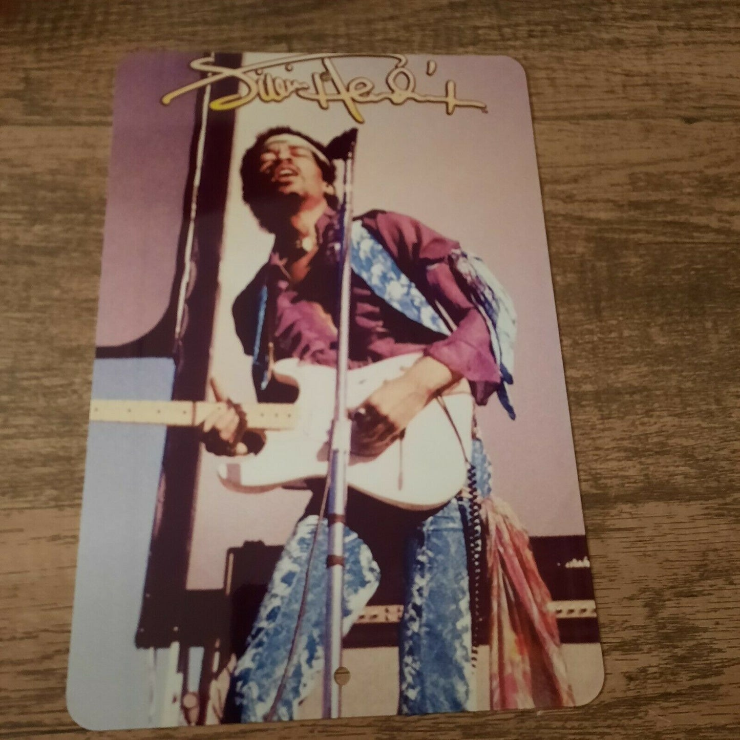 Jimi Hendrix 8x12 Metal Wall Sign Music