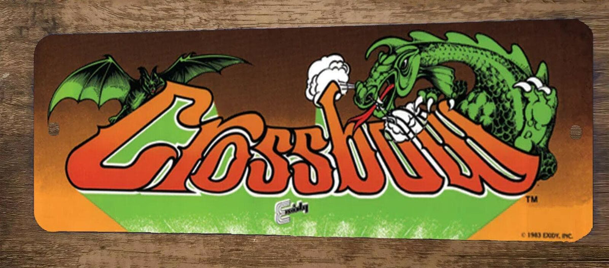 Crossbow Arcade Video Game 4x12 Metal Wall Sign Marquee Banner Poster