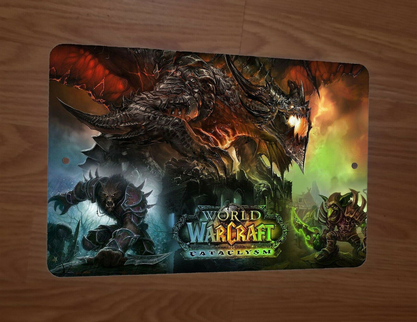 World of Warcraft WOW Cataclysm Artwork 8x12 Metal Wall Video Game Arcade Sign