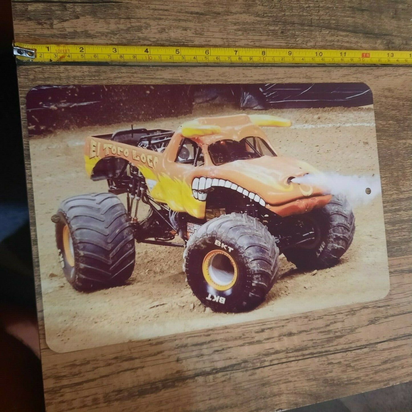 El Toro Loco Monster Truck 8x12 Metal Wall Car Sign Garage Poster