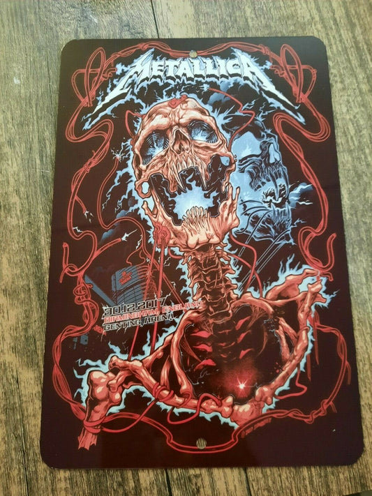 2017 Metallica Concert Poster Birmingham England 8x12 Metal Wall Sign Music