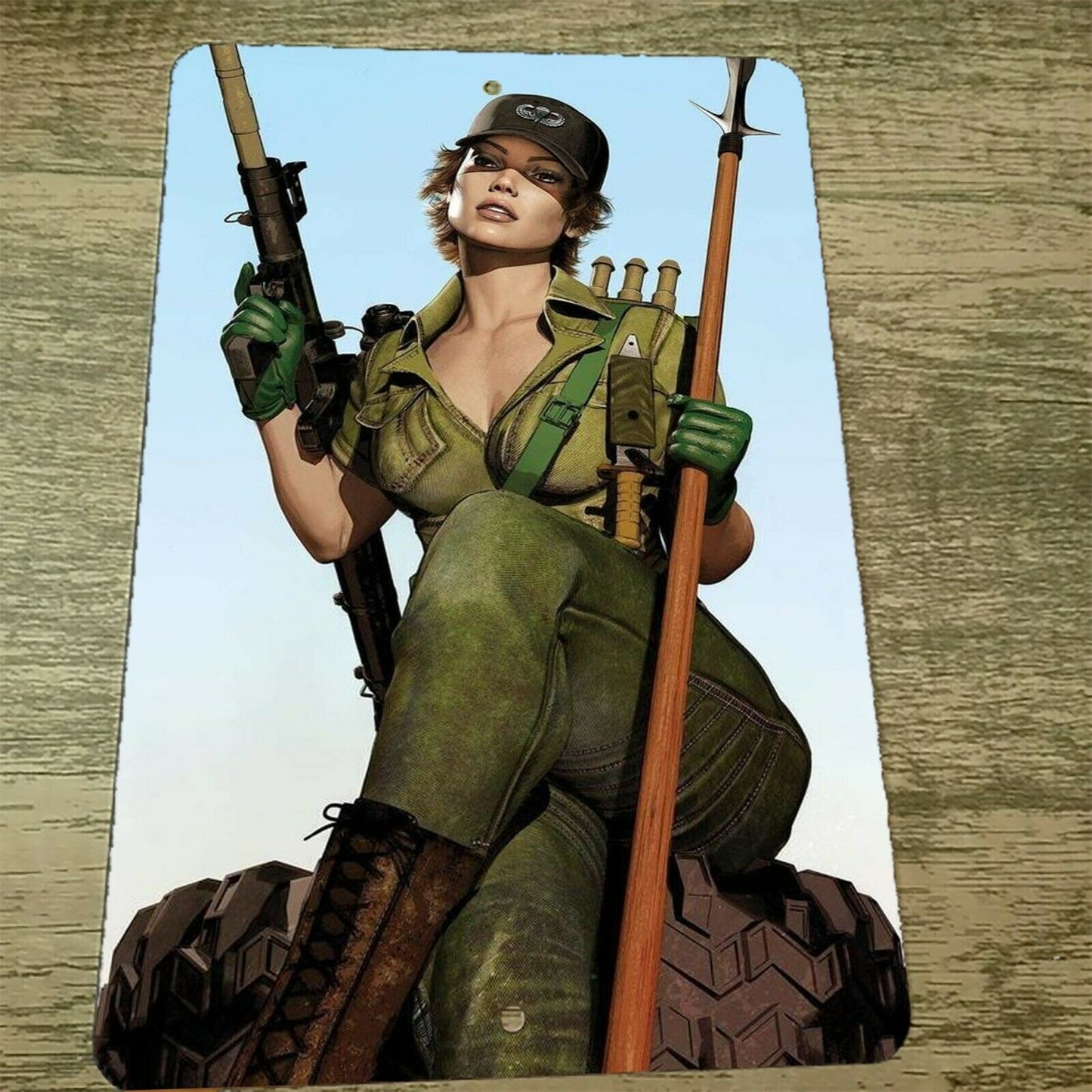 GI Joe Lady Jaye Artwork 8x12 Metal Wall Sign Retro 80s Cartoon
