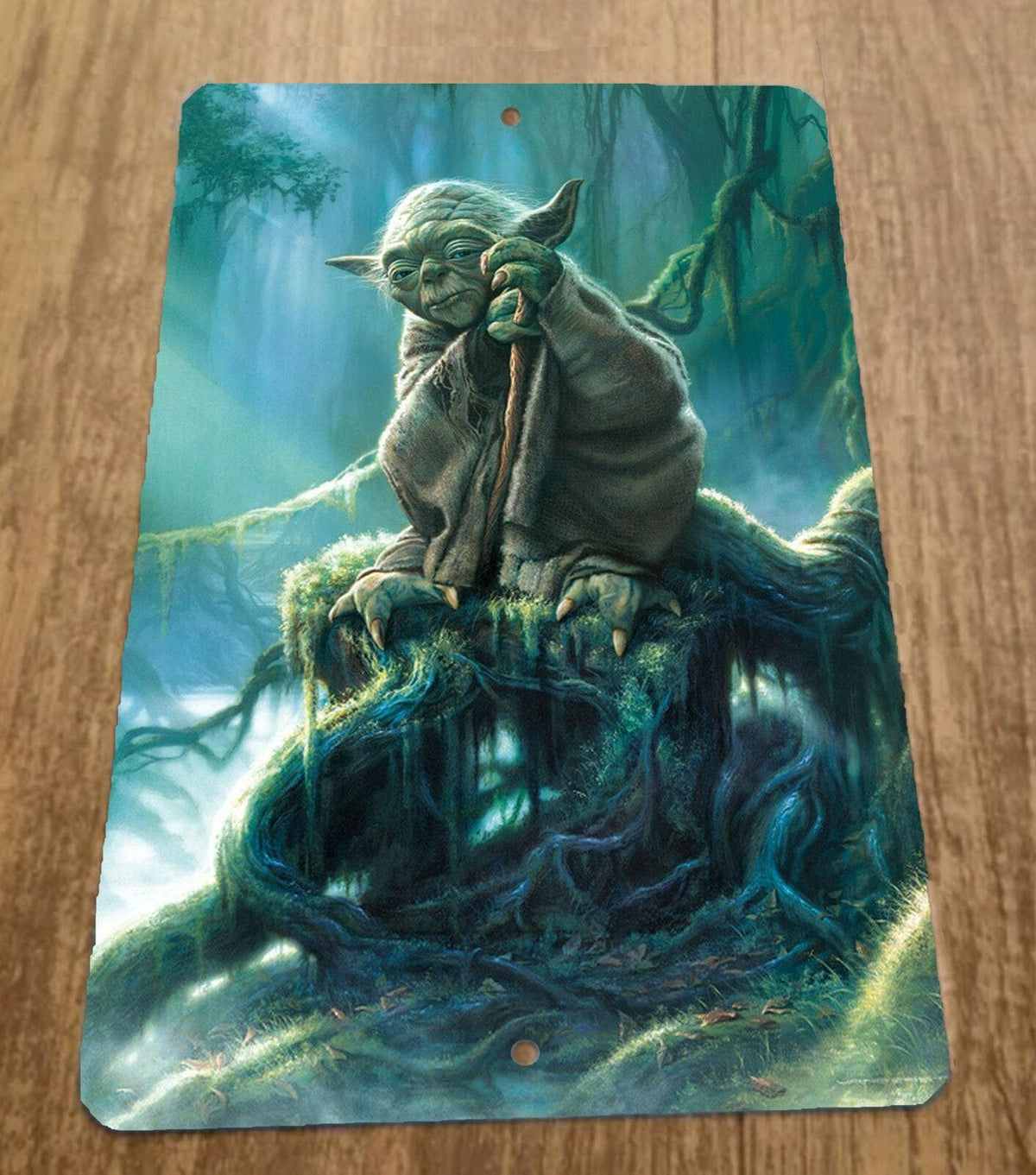 Star Wars Master Yoda Jedi Artwork 8x12 Metal Wall Cartoon Retro 80s