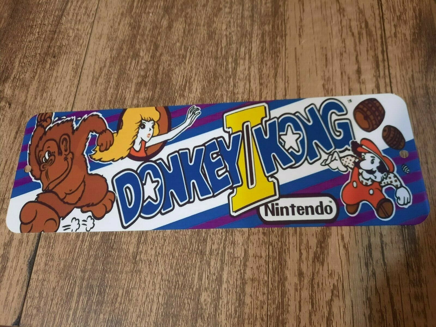 Donkey Kong II 2 Classic Arcade Video Game Marquee Banner 4x12 Metal Wall Sign Retro 80s