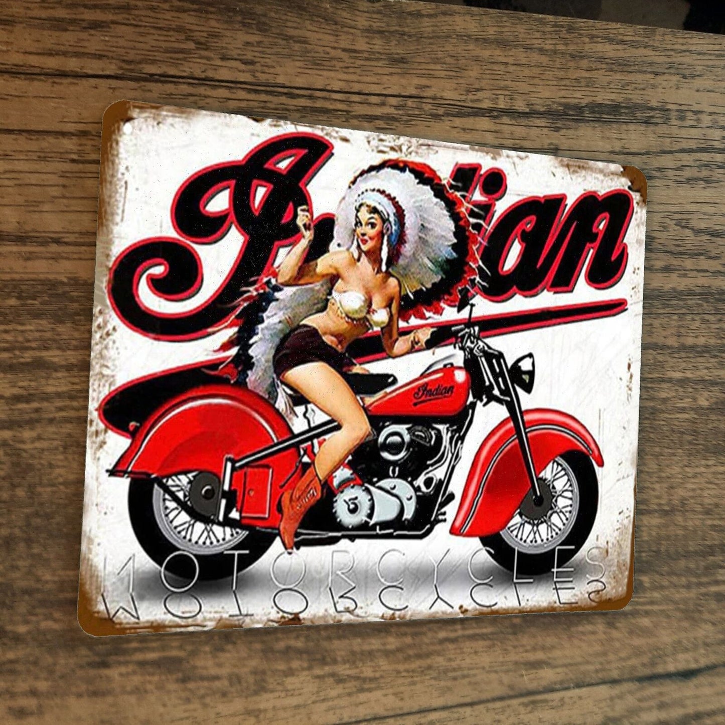 Indian Motorcycles Girl on Bike Mouse Pad