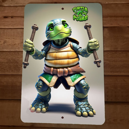 TMNT Turtle Power 8x12 Metal Wall Sign #2