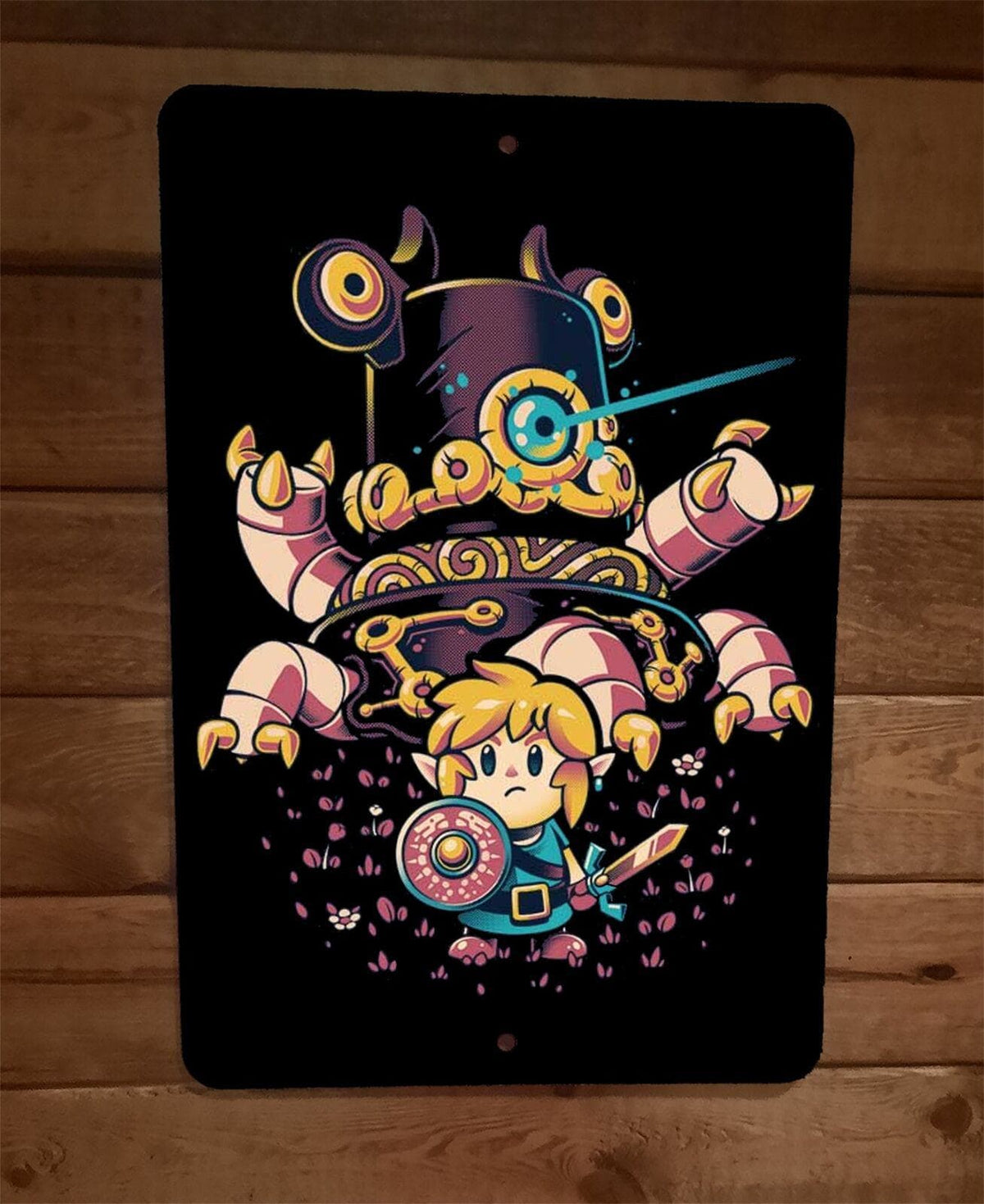The Guardian of Link 8x12 Inch Metal Wall Sign Poster - Legend of Zelda Video Game Collectible