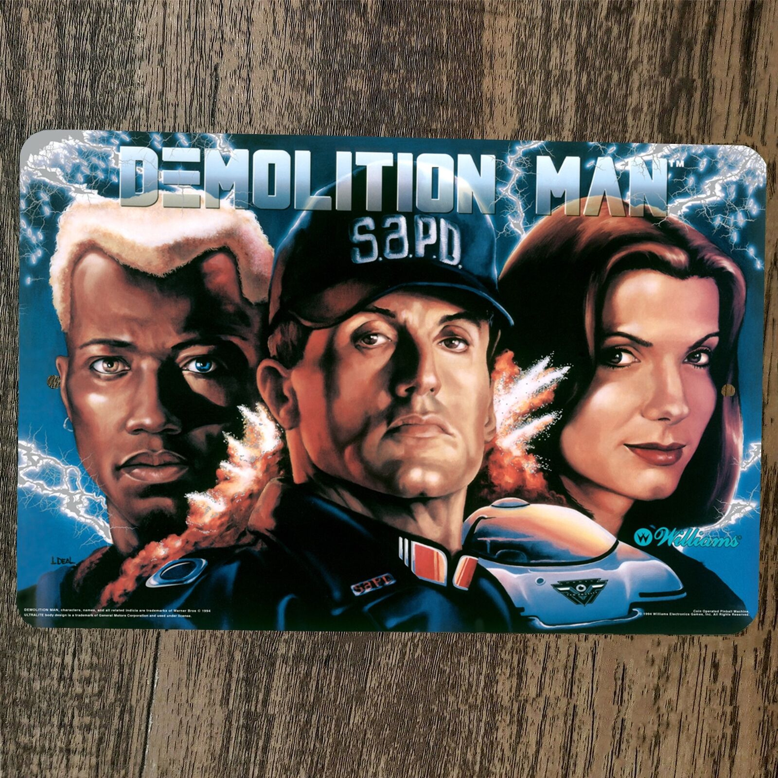 Demolition Man Arcade 8x12 Metal Wall Video Game Sign – Sign Junky