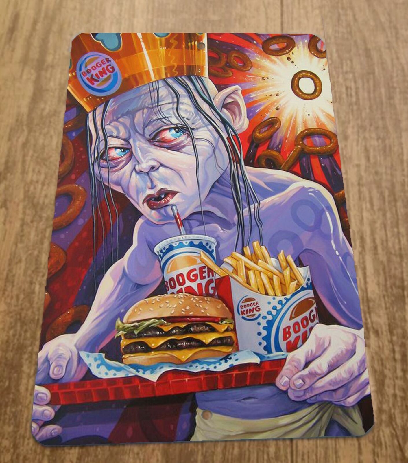 Spiegel LOTR The Booger King Lord of the Rings 8x12 Metal Wall Movie Sign