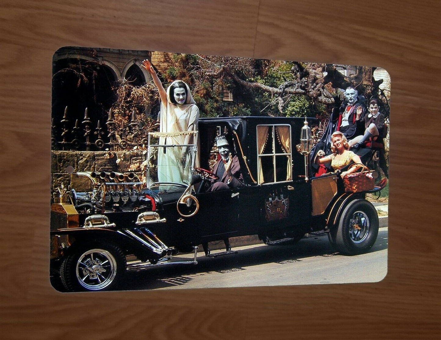 Munsters The Munster Koach 1933 Packard V-12 Photo 8x12 Metal Wall TV Show Comedy Movie Car Sign Garage Poster