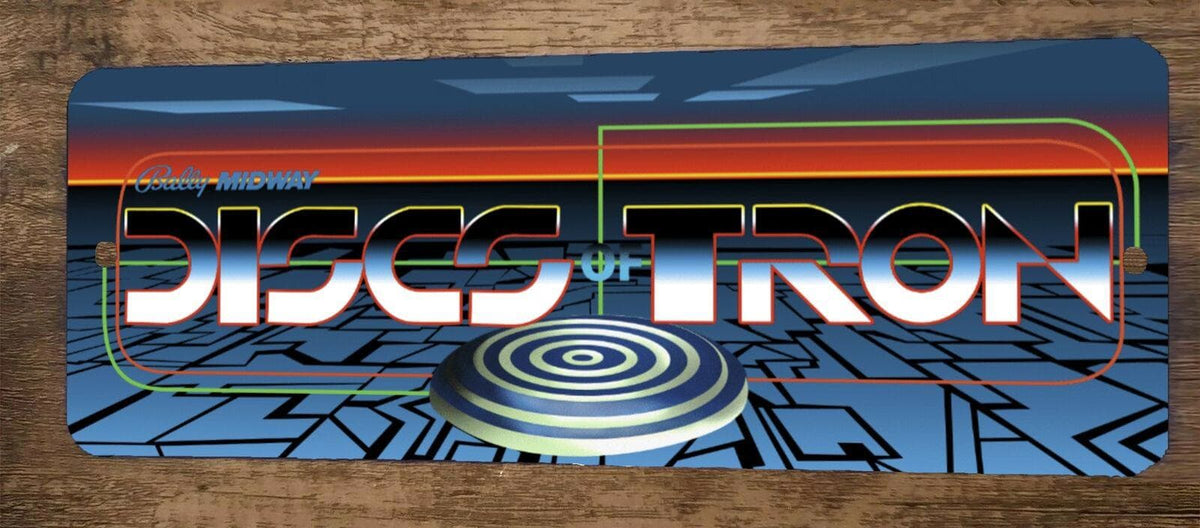 Discs of Tron Arcade 4x12 Metal Wall Video Game Sign