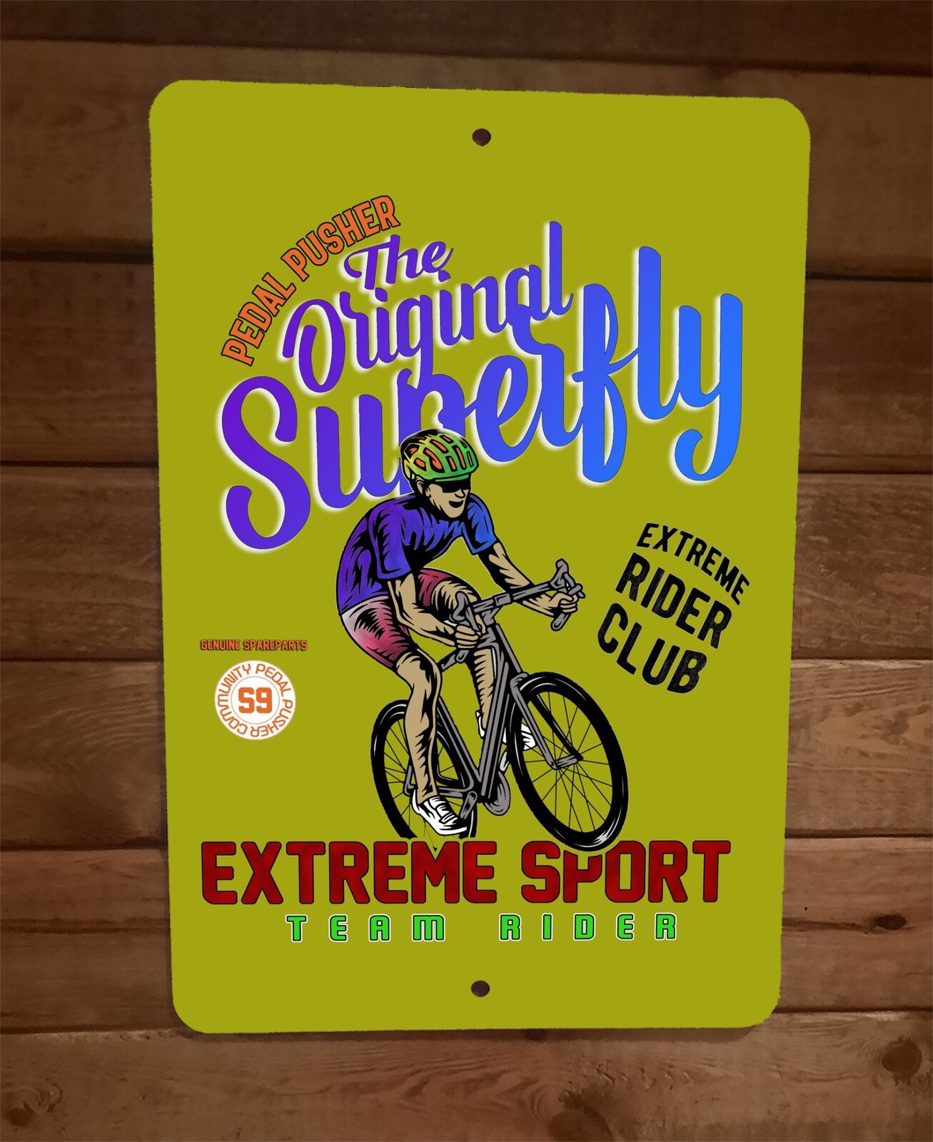 Peddle Pusher Original Superfly Team Rider Extreme Sport 8x12 Metal Wall Poster