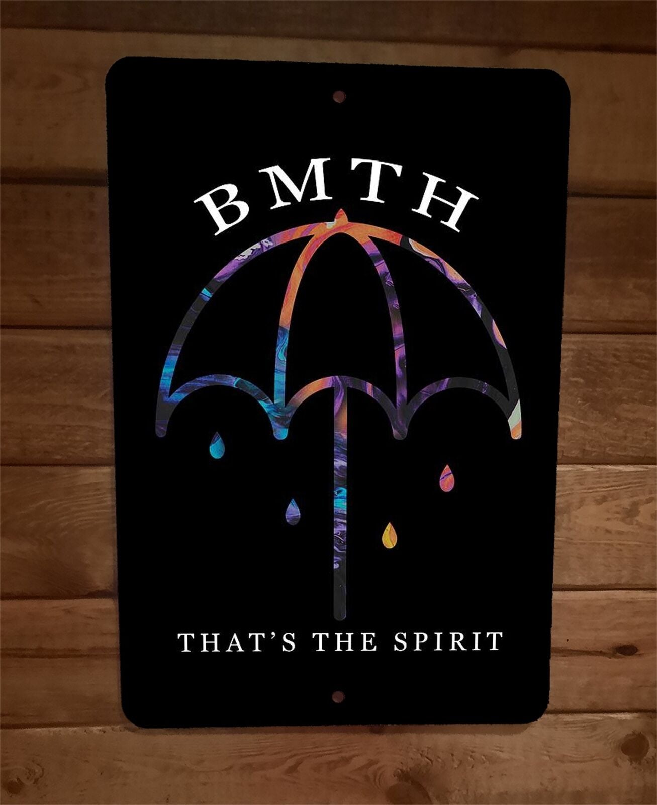 BMTH Thats The Spirit Umbrella 8x12 Metal Wall Sign