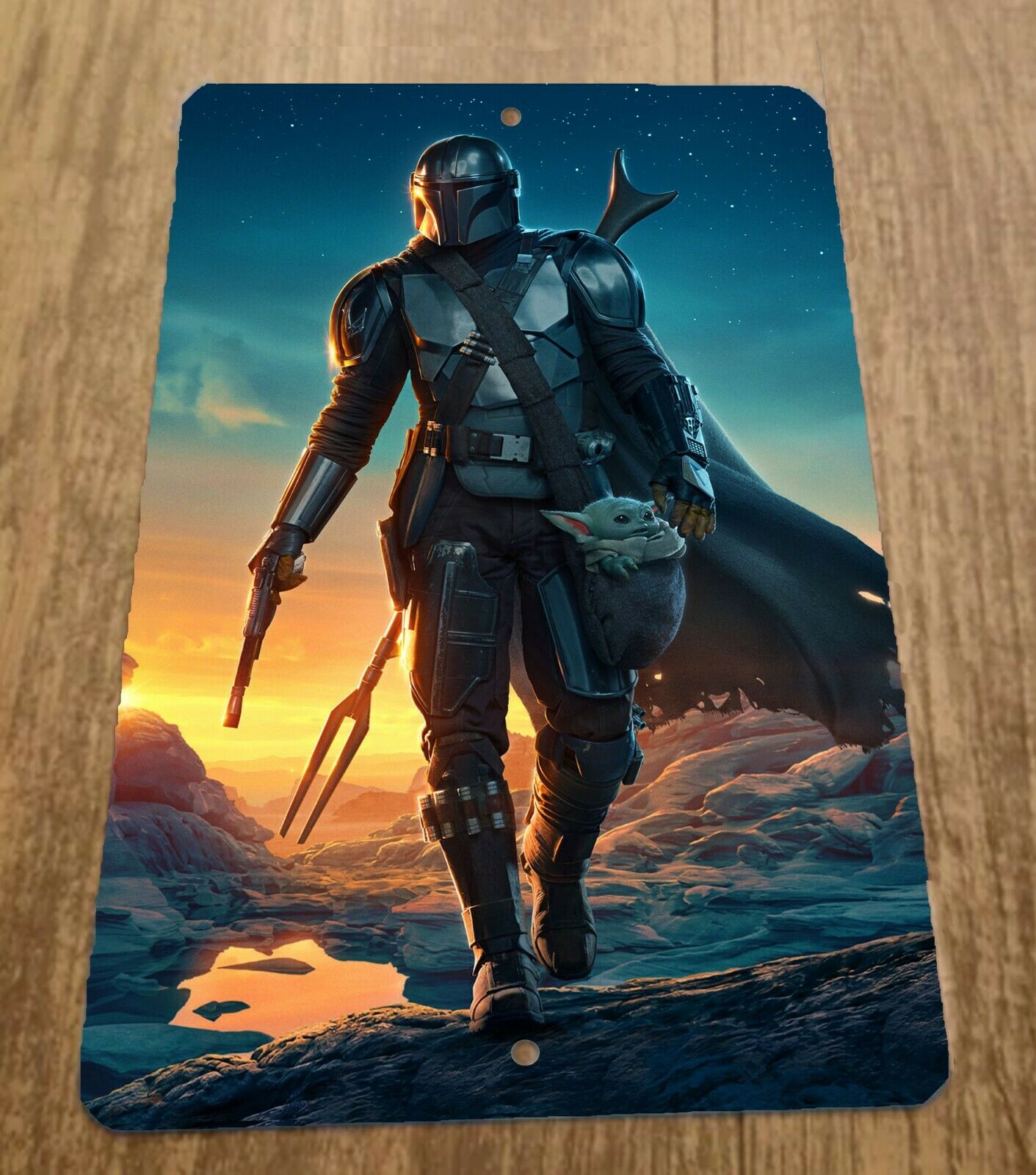 Star Wars Mandalorian Artwork 8x12 Metal Wall Sign