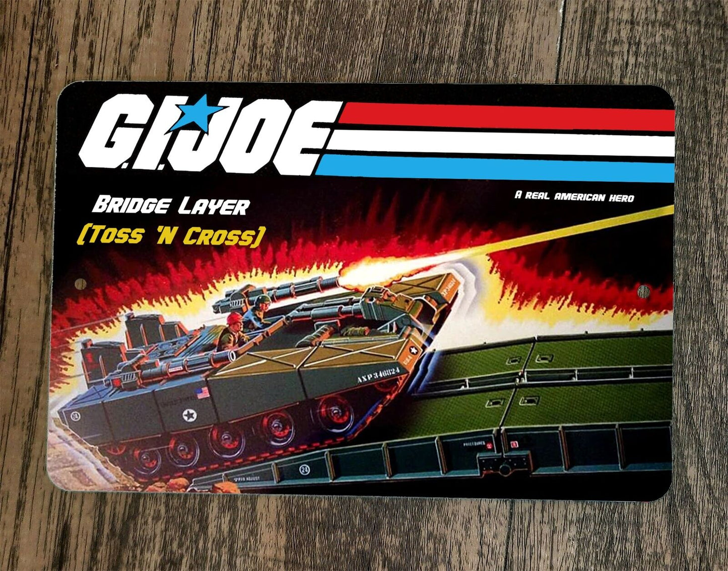 Bridge Layer GI Joe Art 8x12 Metal Wall Sign Retro 80s