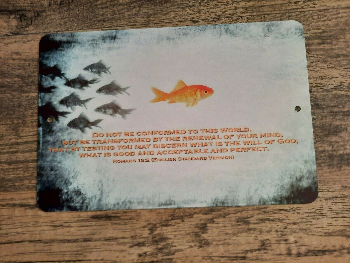 Do Not Be Conformed to This World 8x12 Metal Wall Sign Romans 12:2 Spiritual Quote Misc Poster