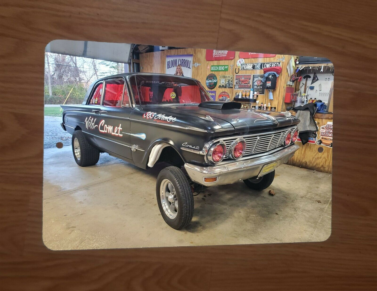 Wild Comet Hot Rod 1960s Mercury Gasser 8x12 Metal Wall Car Sign