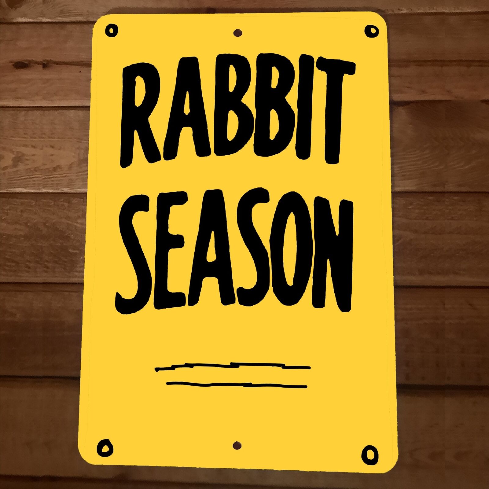 Rabbit Season 8x12 Wall Sign Looney Toons Tunes Sign Junky