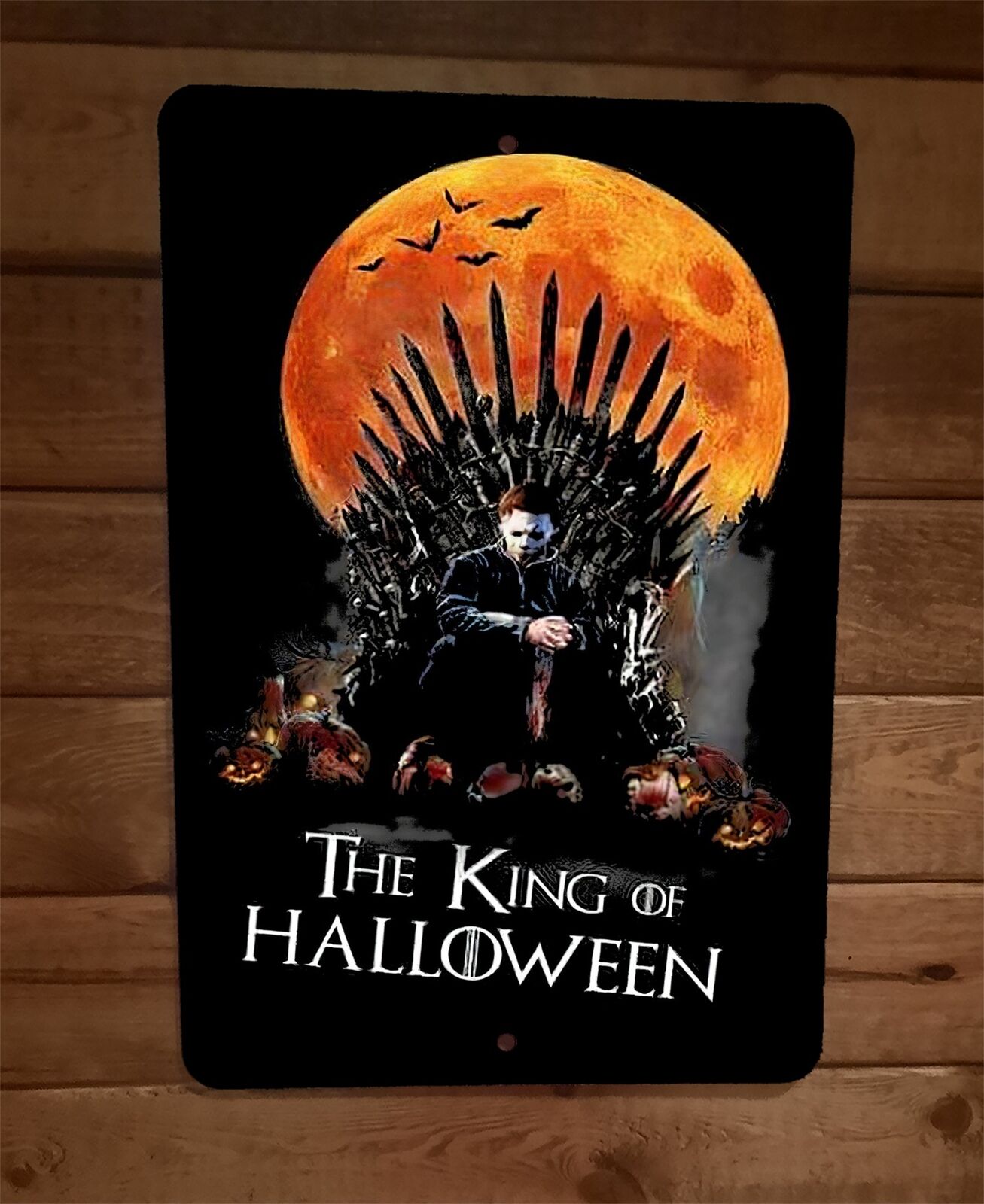 The King of Halloween Myers Horror Michael 8x12 Metal Wall Sign Poster