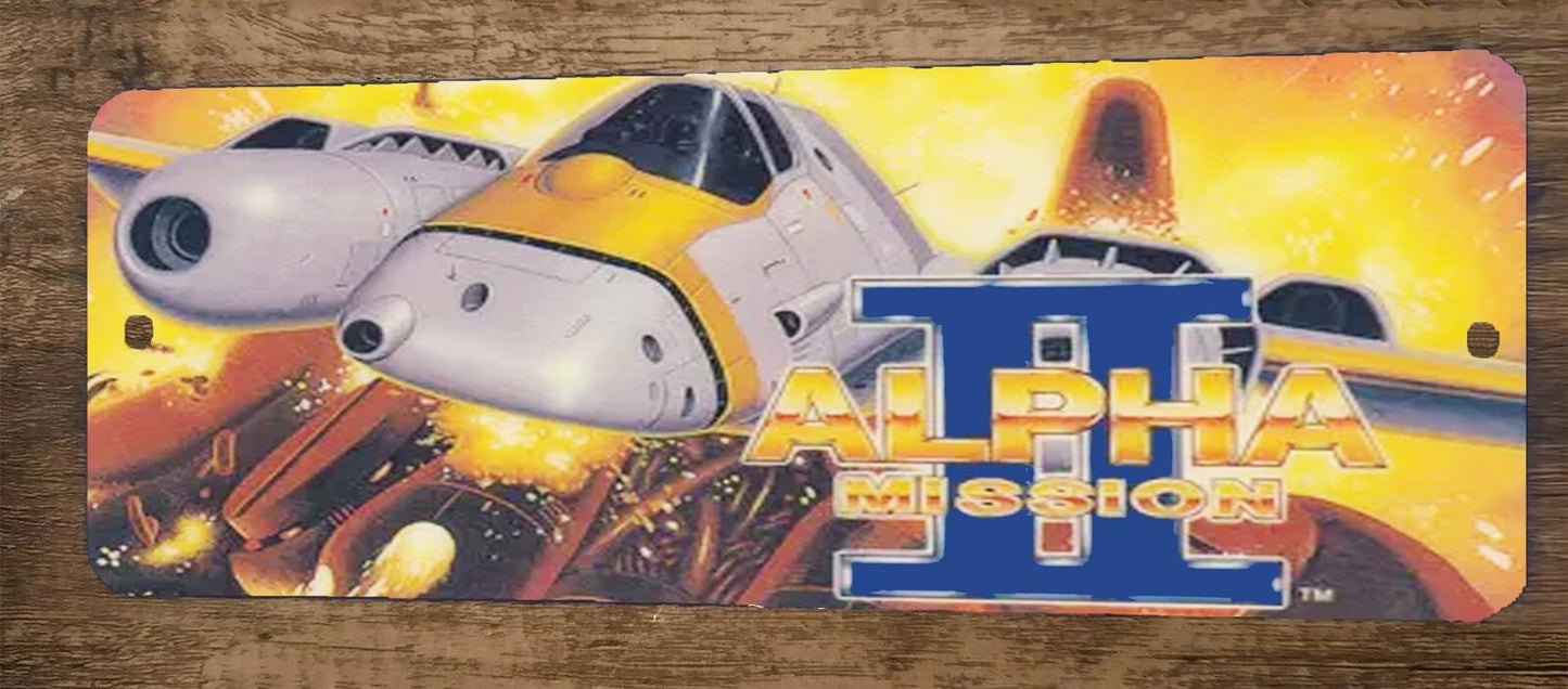 Alpha Mission 2 II Arcade 4x12 Metal Wall Video Game Marquee Banner Sign