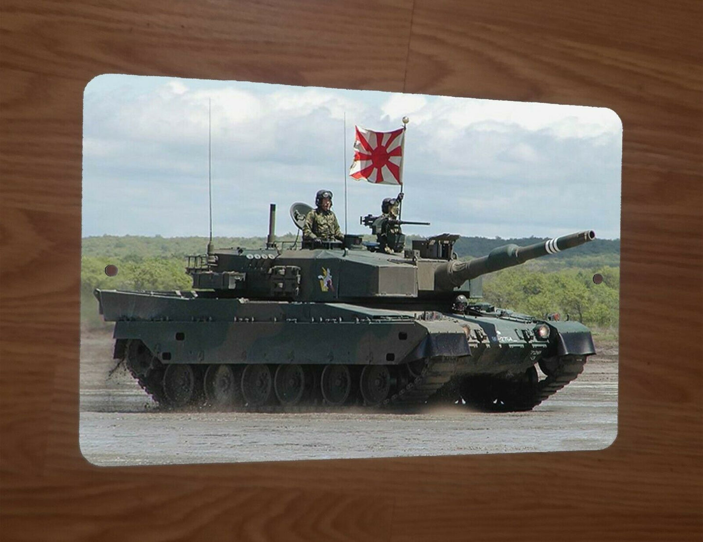 Japanese Type 90 Tank 8x12 Metal Wall Sign Military