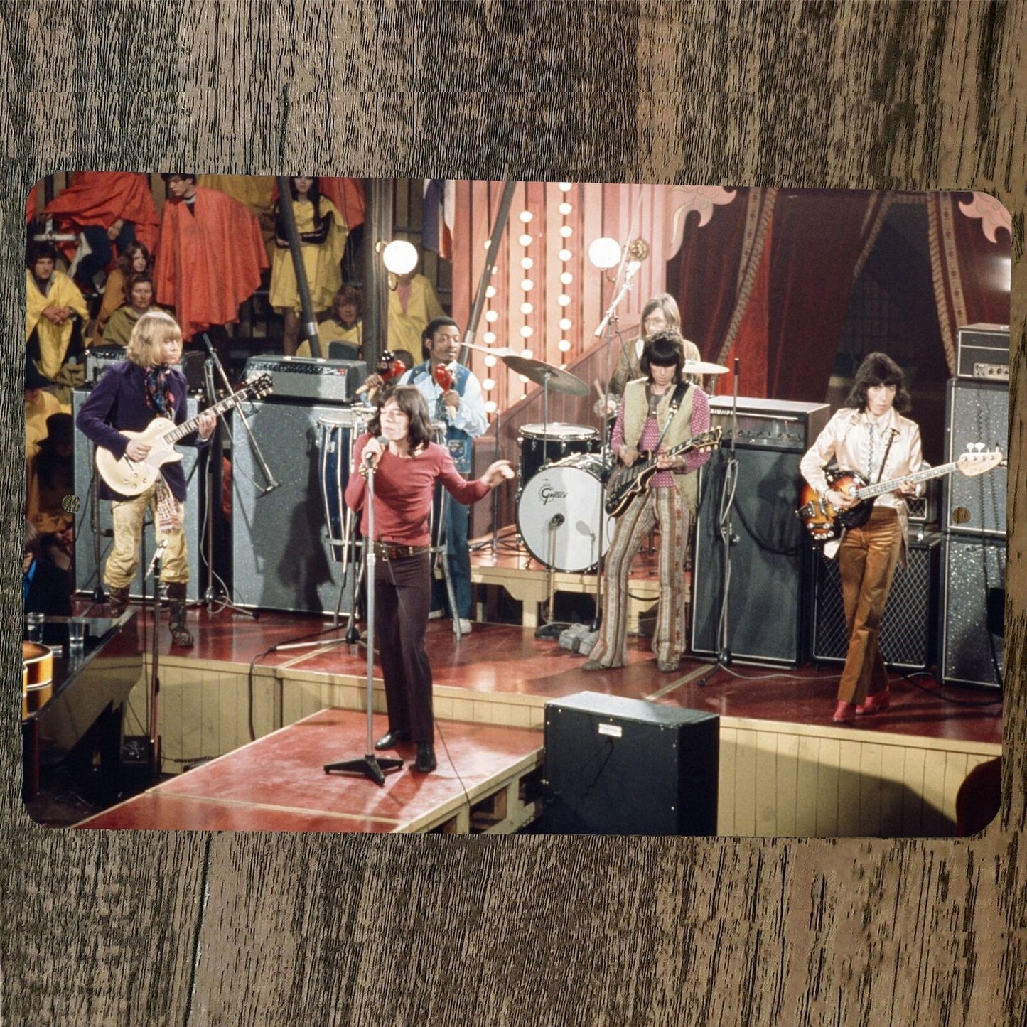 1970s Rolling Stones on Stage 8x12 Metal Wall Sign Music Artist