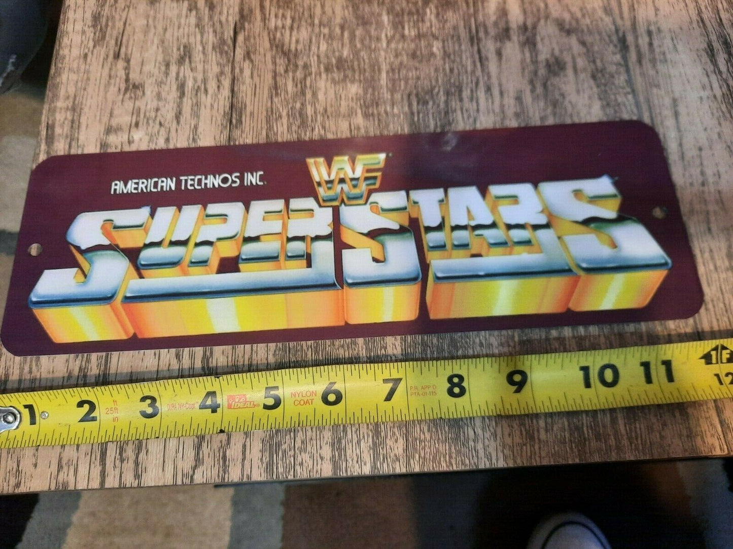 WWF Superstars Classic Arcade Fighting Video Game Marquee Banner 4x12 Metal Wall Sign Wrestling Sports Retro 80s