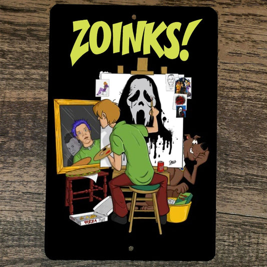 Zoinks Scooby Doo Prank on Shaggy 8x12 Metal Wall Sign