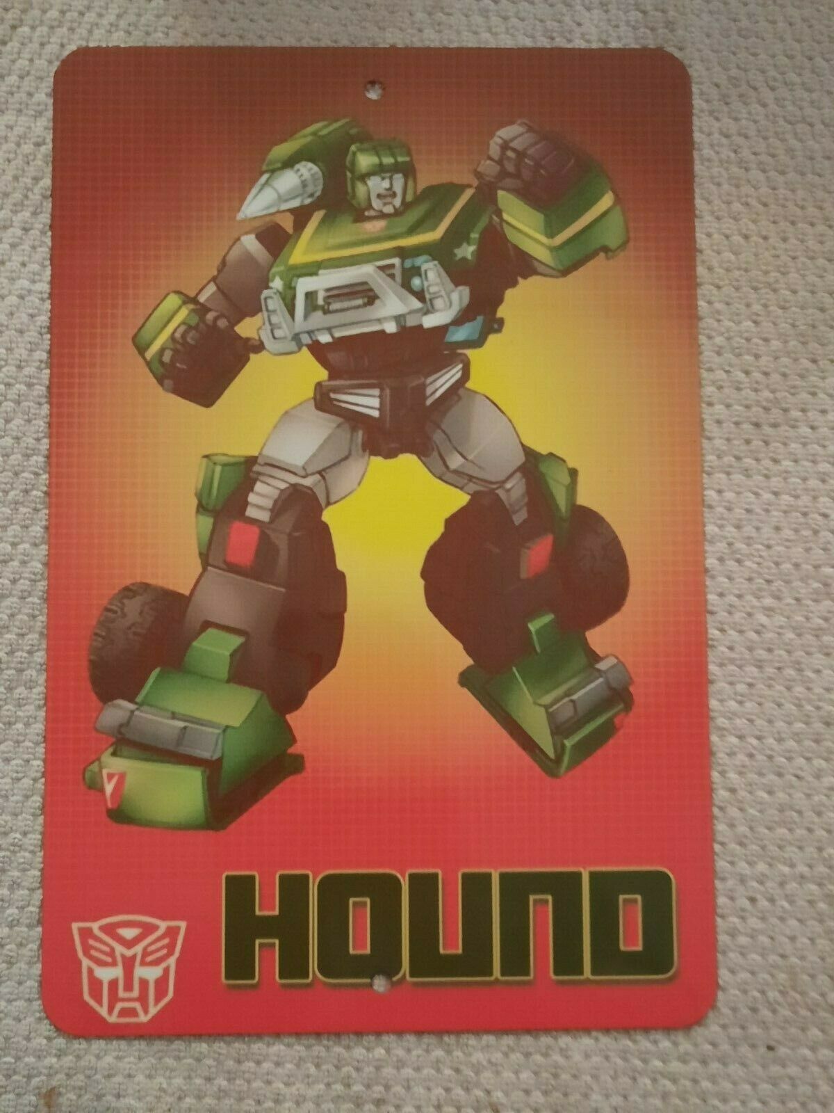 Transformers Autobot HOUND 8x12 Metal Wall Sign