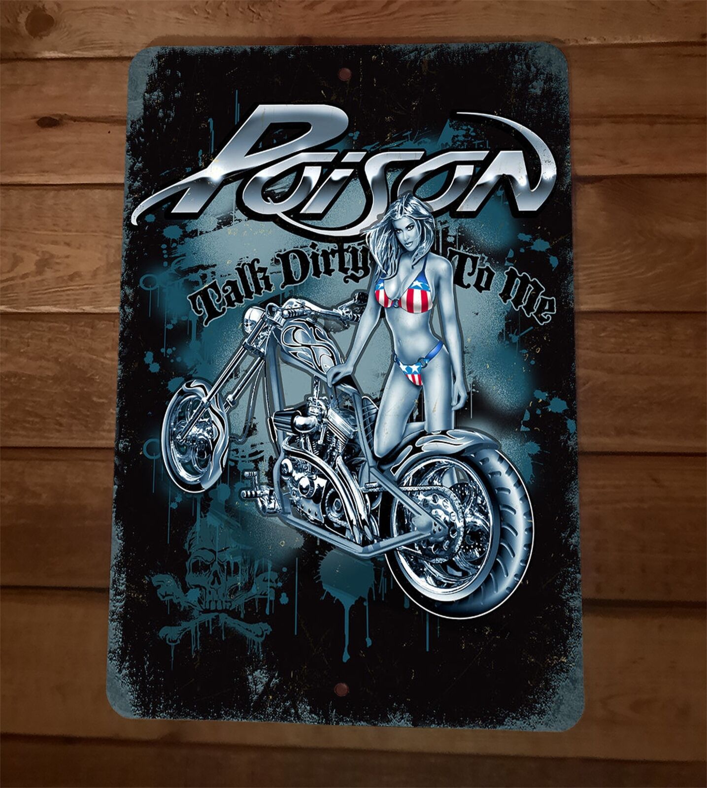 Poison Talk Dirty To Me 8x12 Metal Wall Sign Poster Music Artist Group
