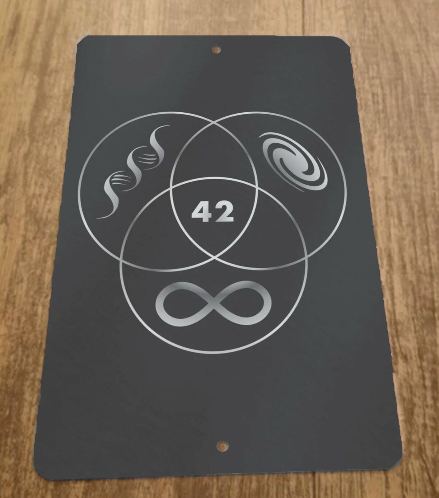 The Answer is 42 Hitchhikers Guide to the Galaxy 8x12 Metal Wall Sign Movie