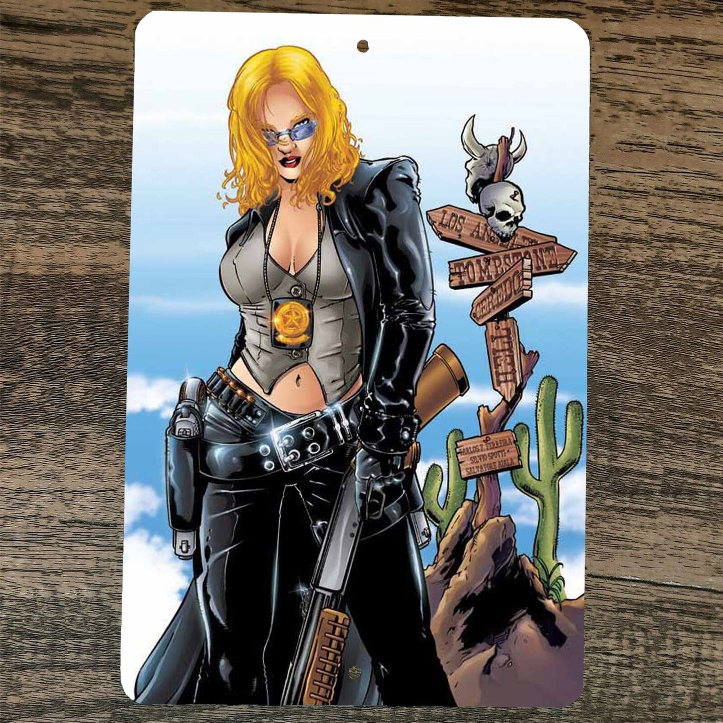 Bad Kitty 8x12 Metal Wall Sign Cartoon Comic Poster #1