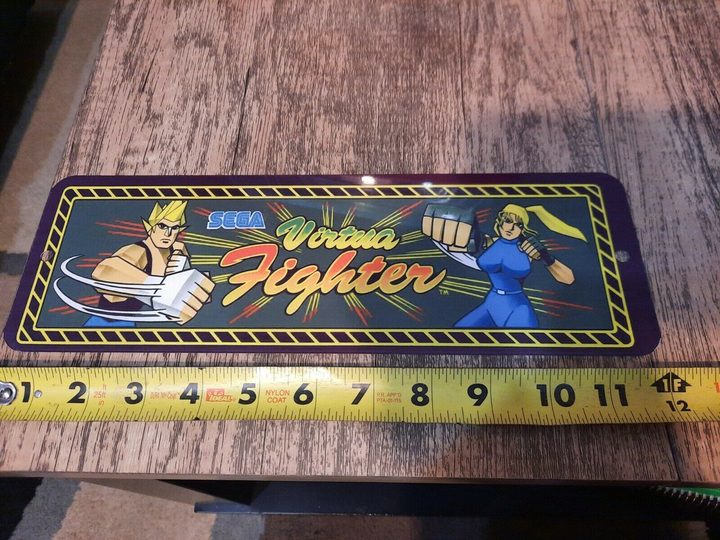Virtua Fighter Classic Arcade Marquee Banner 4x12 Metal Wall Sign Sega Retro 80s