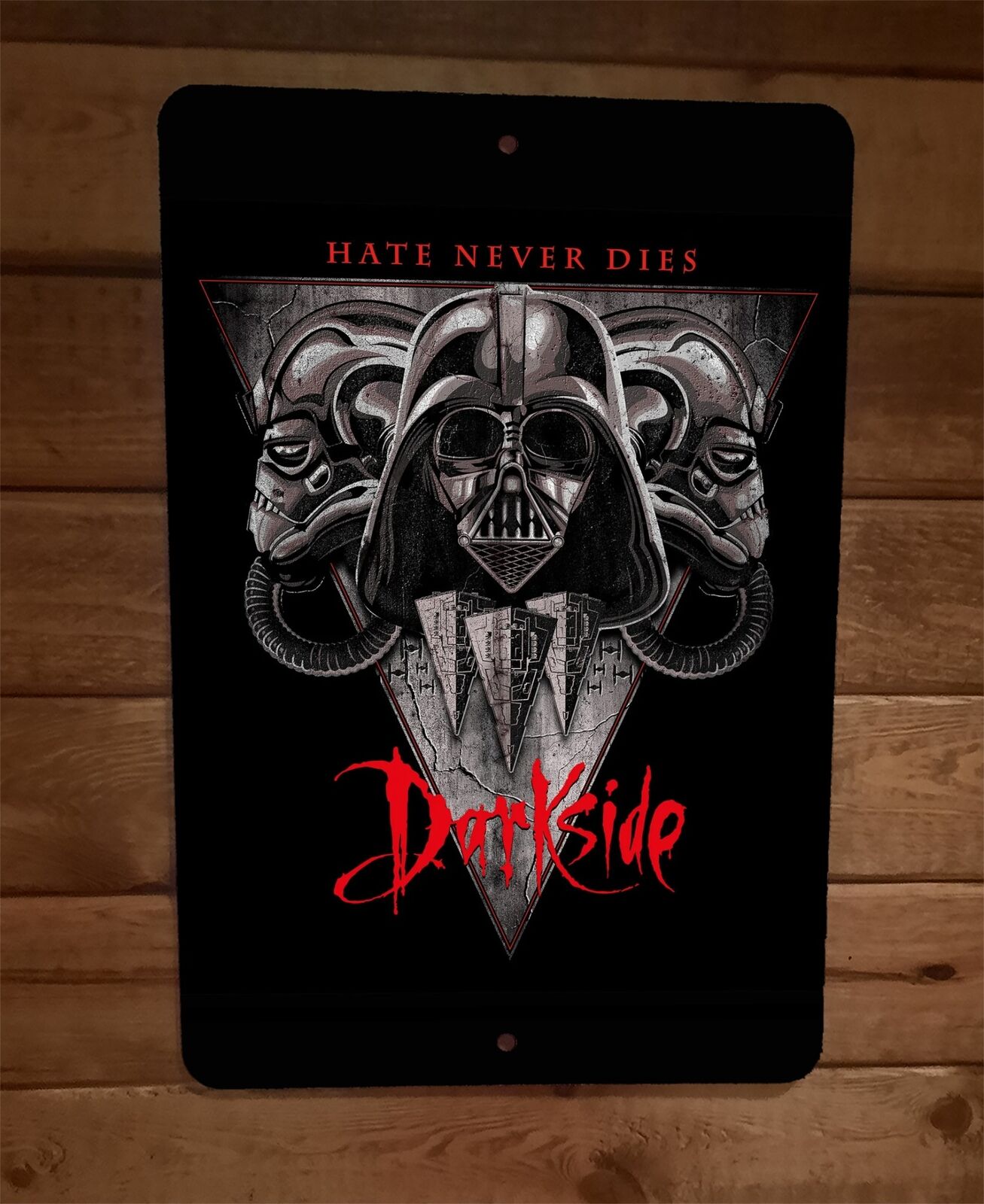 Darkside Hate Never Dies Star Wars Vader Dracula 8x12 Metal Wall Sign